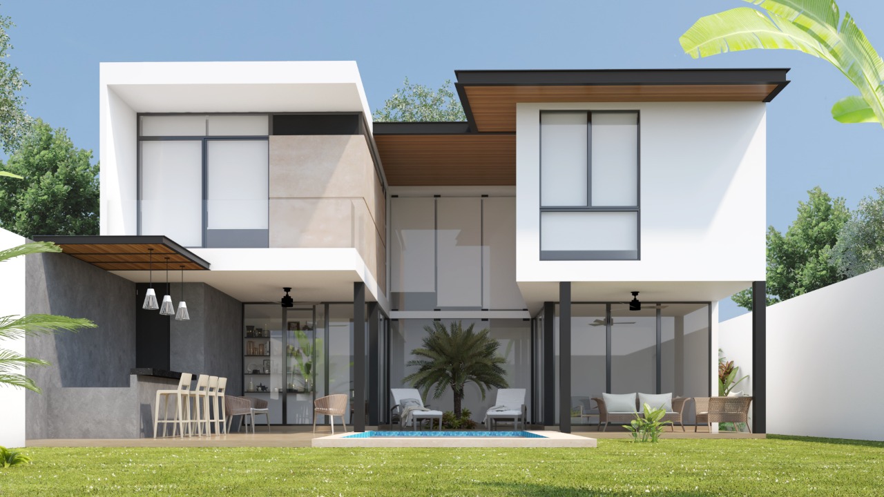 Render proyecto plafon segunda planta Residencia Punta Lago